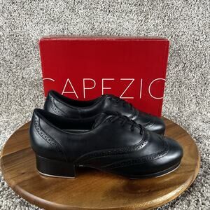 Capezio Roxy Tap Womens Size 12 W Professional Dance Shoes Black Leather 960